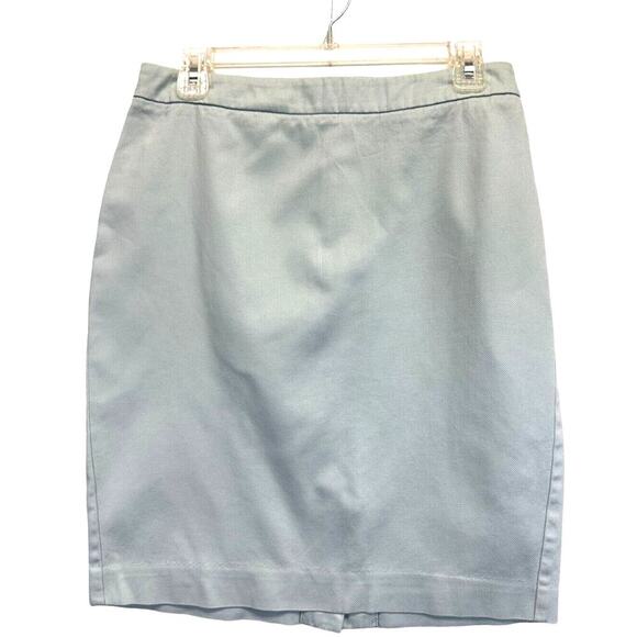 CABI Mint Green Pencil Skirt Cotton Spandex Size 2 EUC - Picture 1 of 6